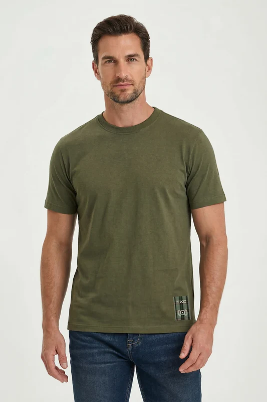 CAMISETA FIO 30 REGULAR 193095 VERDE MILITAR / GG
