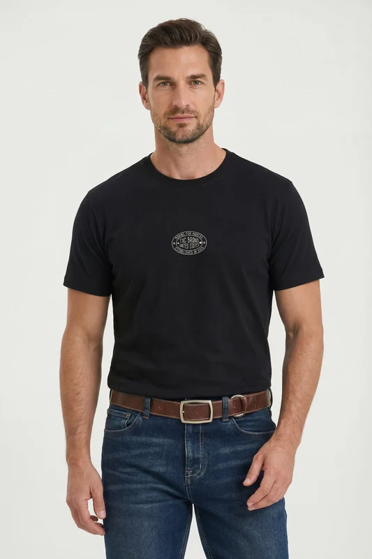CAMISETA FIO 30 REGULAR 193101 PRETO / G