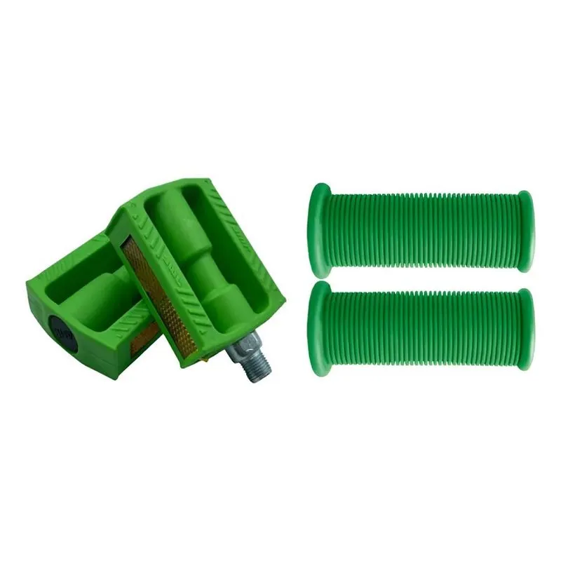 Pedal E Punho Manopla Mirim Infantil Bicicleta Aro 16 C Verd