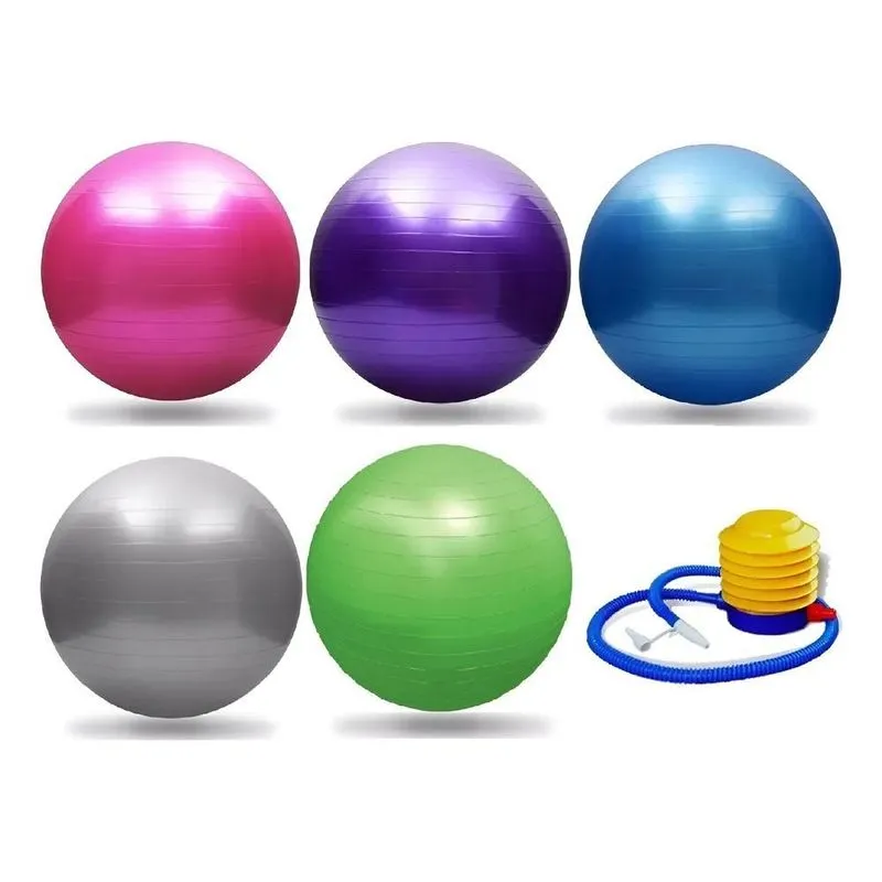 Bola Suiça Pilates Yoga Abdominal Fitness 75cm Bomba Grá Rox