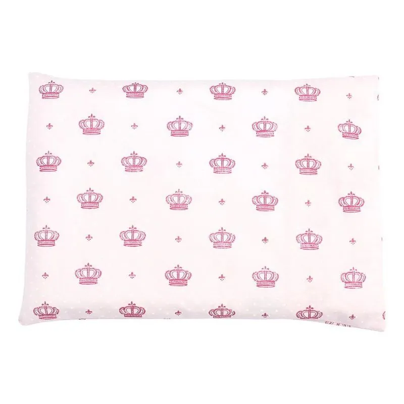 Travesseiro De Bebê Antissufocante + Fronha 100 Coroa Rosa