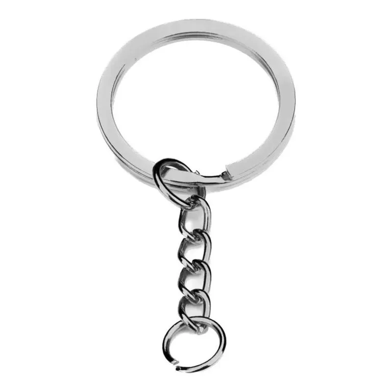 50 Argolas Italiana Para Chaveiro Corrente 25mm Prata Níquel