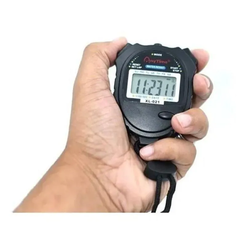 10x Cronômetro De Mão Digital Alarme Hora Corrida Natação