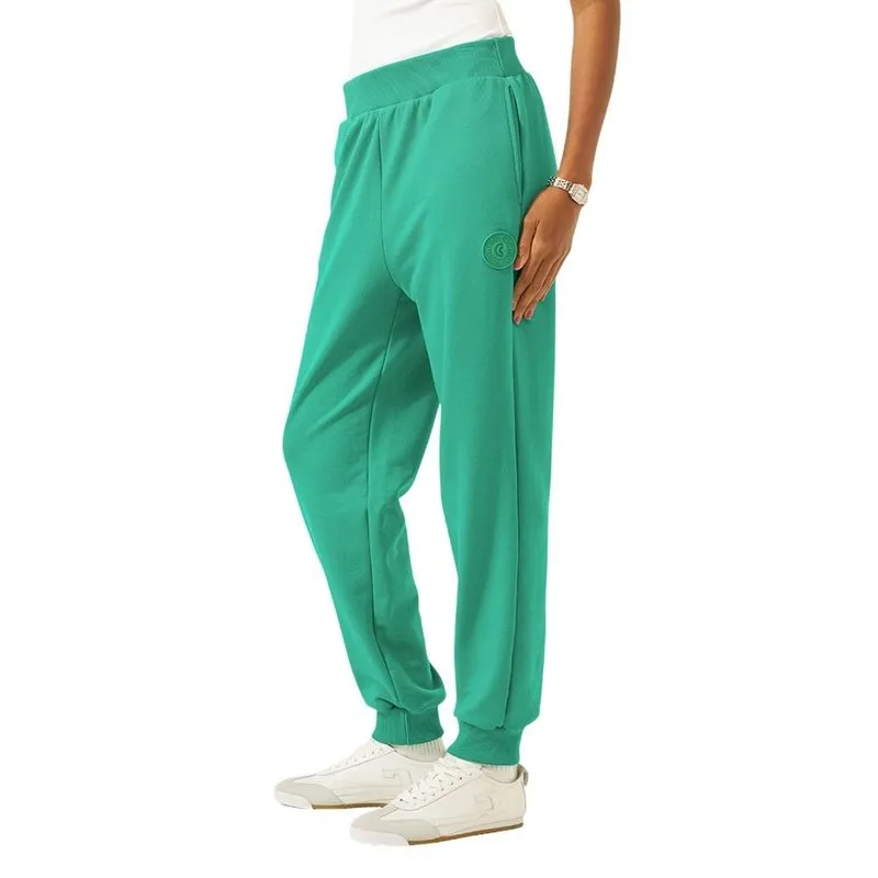Calça Colcci Moletom Comfort Cós Elástico Verde Kalani Feminina G / Verde