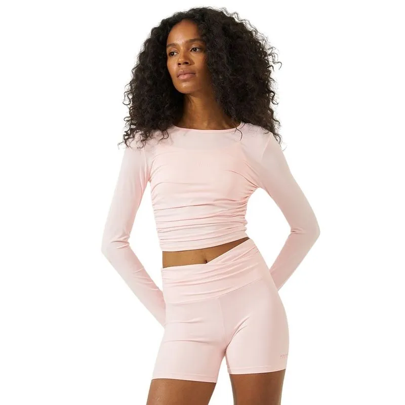 Cropped Colcci Slim Com Franzido Lateral Rosa Arabesque Feminino M / Rosa