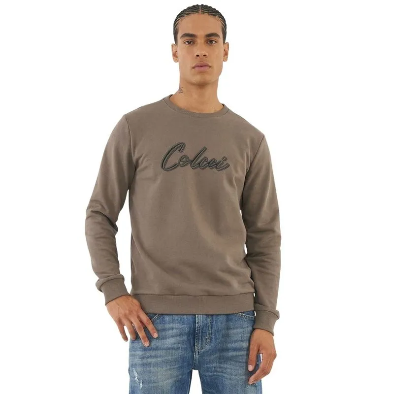 Moletom Colcci Slim Com Logo Marrom Masculino GG / Marrom