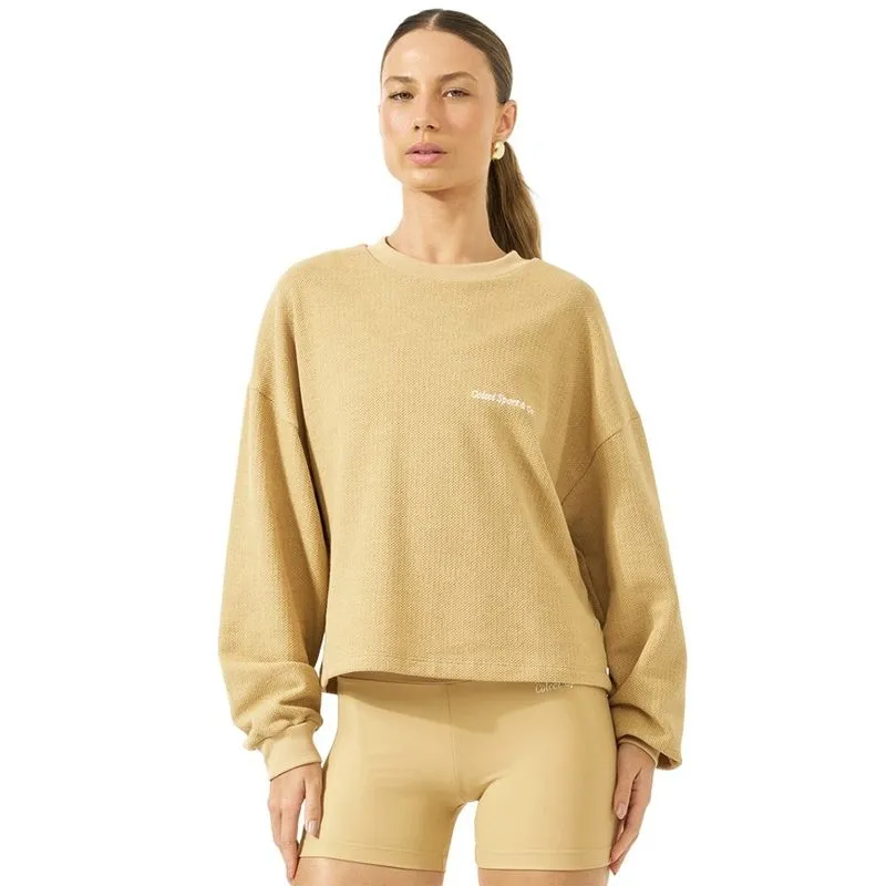 Moletom Colcci Loose Com Detalhe Bordado Bege Flavo Feminino PP / Bege