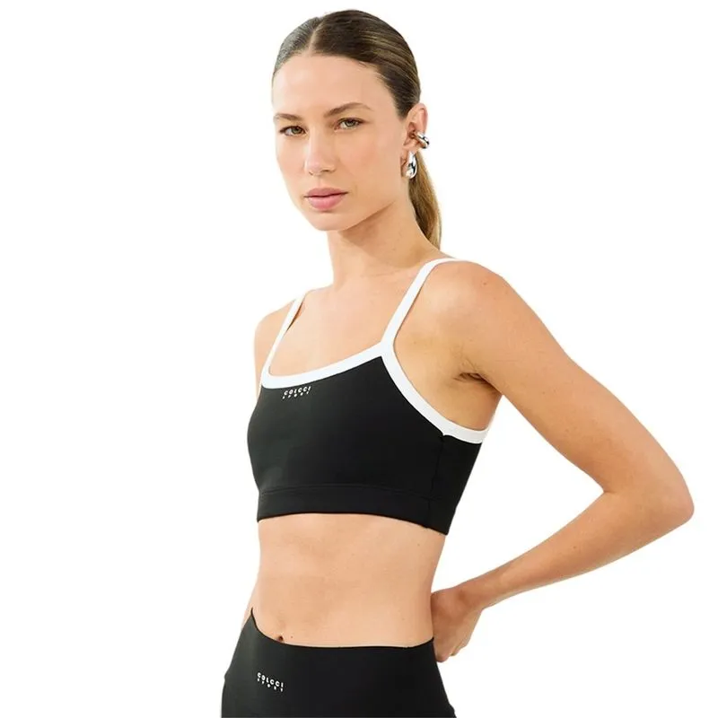 Top Colcci Malha Sport Preto Feminino P / Preto