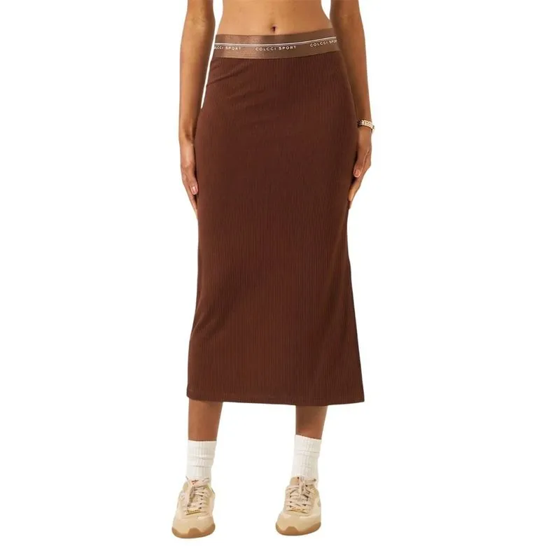Saia Colcci Canelada New Comfort Fit Marrom Roccia Feminina G / Marrom