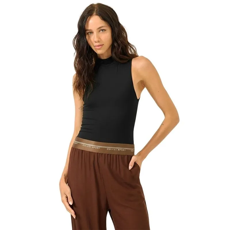 Regata Colcci Slim Gola Alta Preta Feminina P / Preto