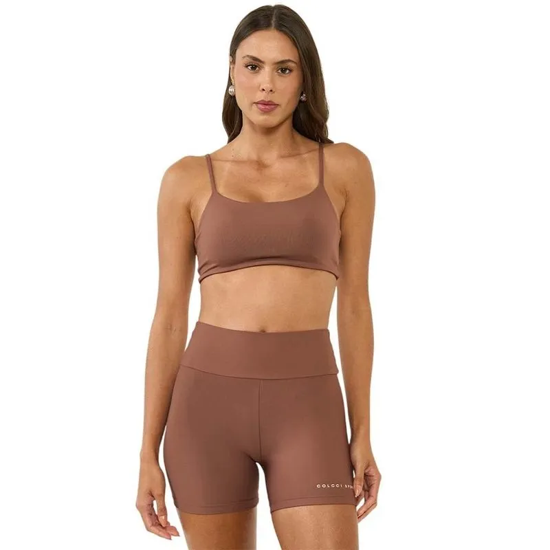 Top Colcci Slim Alças Finas Marrom Marissa Feminino M / Marrom