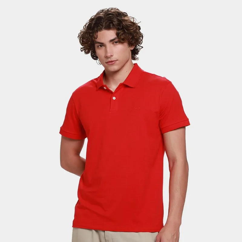 Camisa Polo Colcci Masculina - Masculino - Vermelho Claro