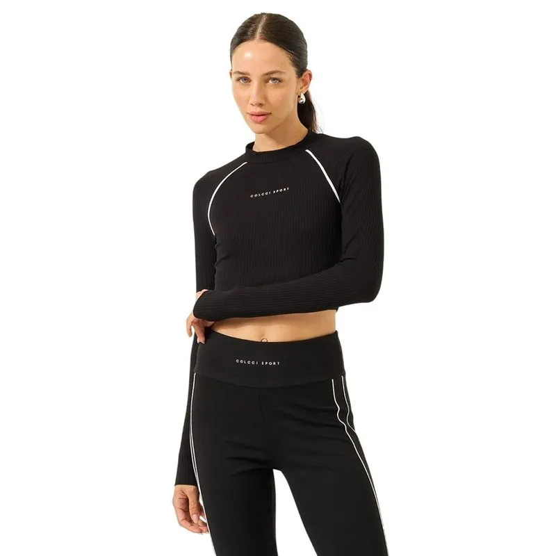 Blusa Colcci Canelada Slim Preta Feminina G / Preto