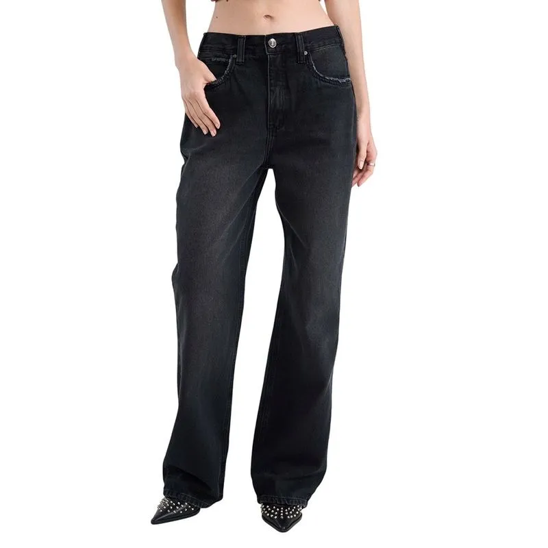Calça Colcci Jeans Wide Leg Preta Feminina 38 / Preto