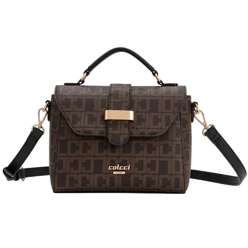 Bolsa Colcci Monograma Café/Preto Feminina Marrom