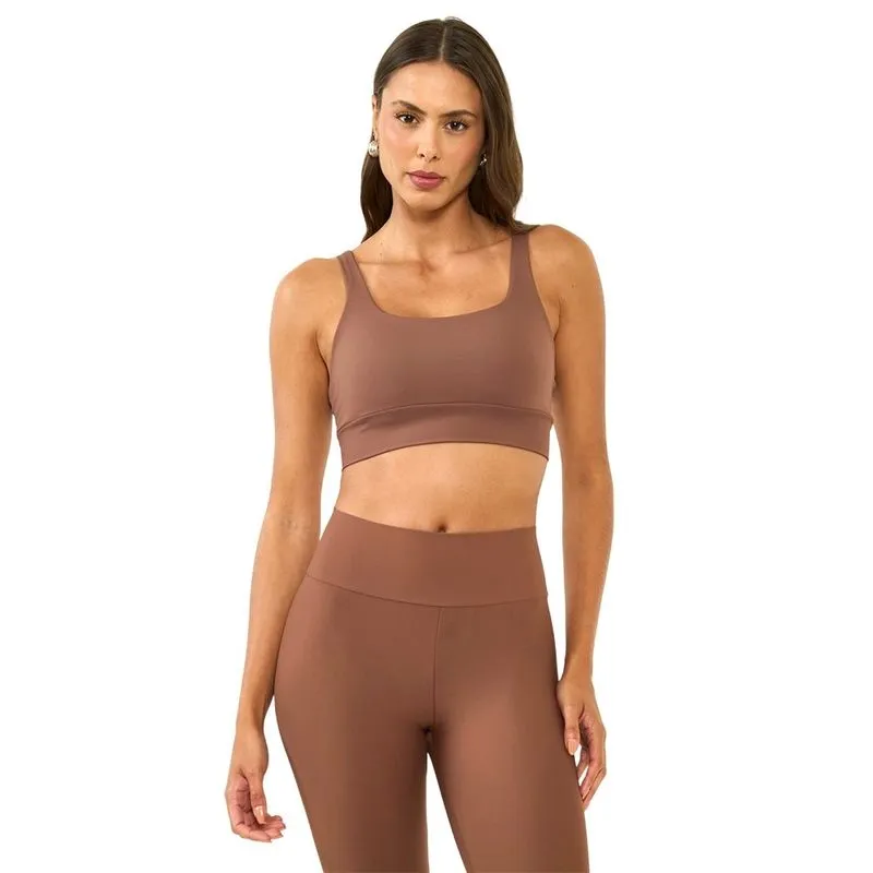 Top Colcci Essential Fit Marrom Roccia Feminino P / Marrom