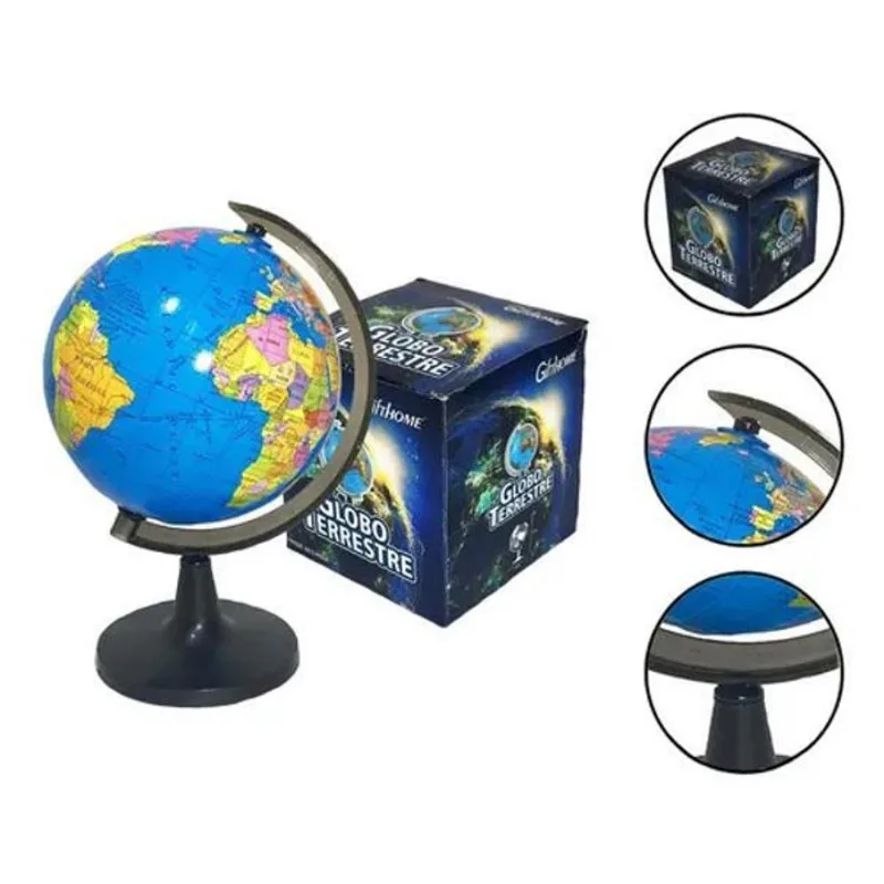 5x Globo Terrestre Giratório Politico - 23cm X 16cm