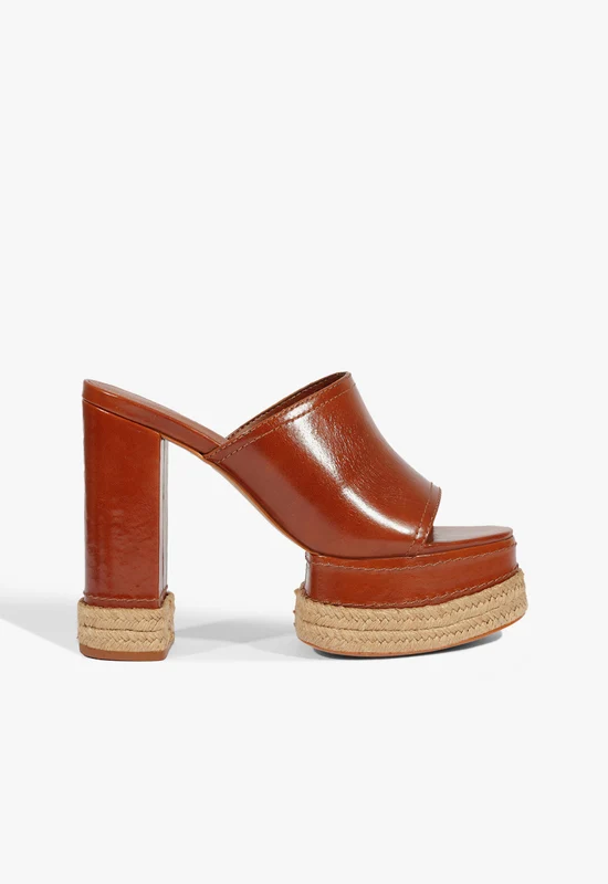 Darah Rope Leather Sandal 6.5 / Cognac / Leather
