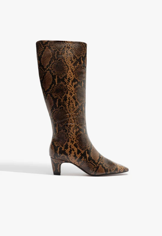 Dellia Up Casual Boot 11 / Pecan Brown / Snake