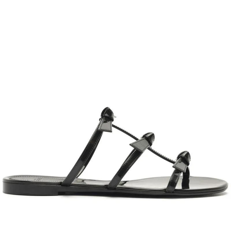 Sandália Alexandre Birman Clarita Flat Black Verniz JELLY - BLACK - 39