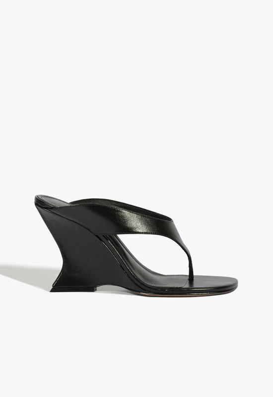 Maya Leather Sandal 5 / Black / Leather