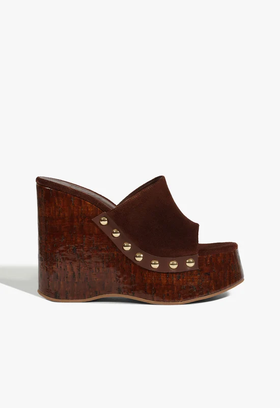 Dalle Studs Suede Sandal 10 / Root Brown / Suede