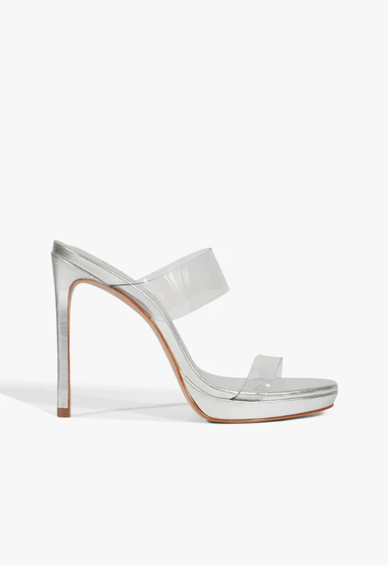 Ariella Platform Sandal 5 / Silver / Leather