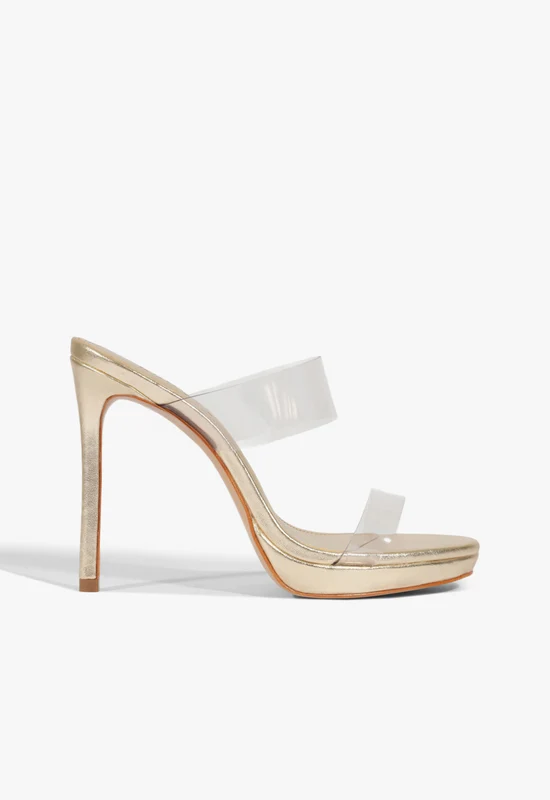 Ariella Platform Sandal 9.5 / Platinum / Leather