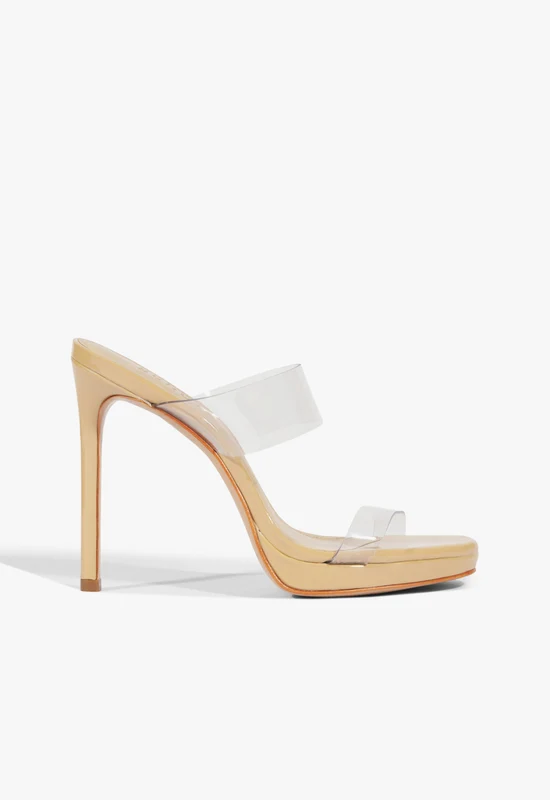 Ariella Platform Sandal 7.5 / Beige / Patent