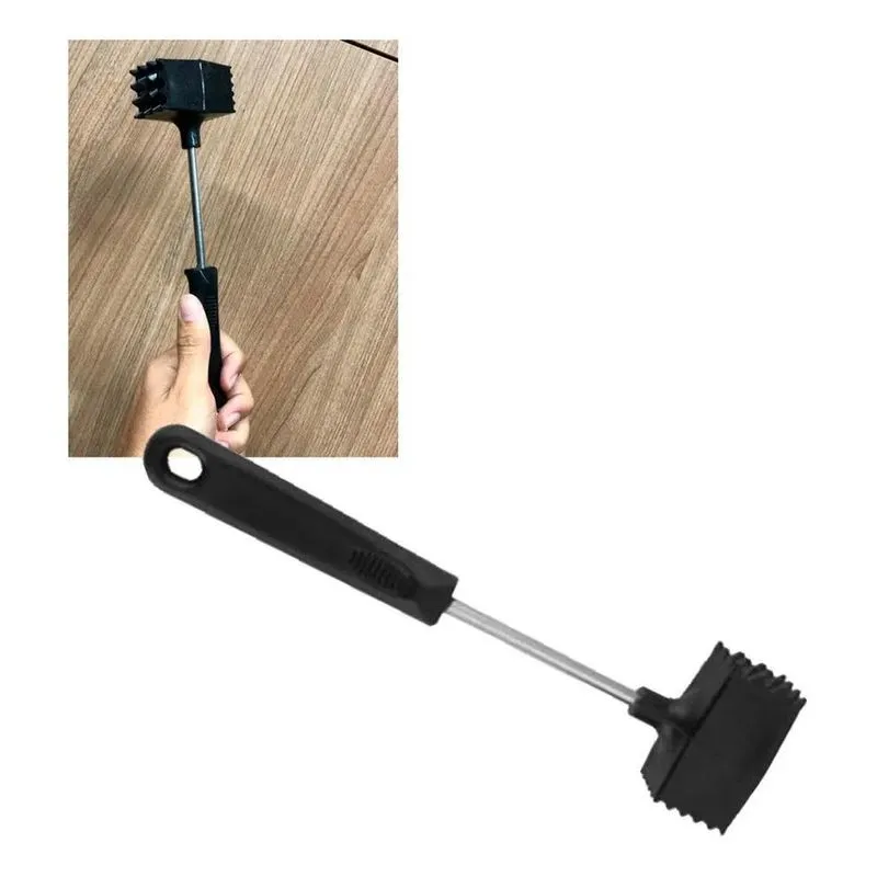 5x Martelo Para Carne Em Inox 25 Cm Preto - Unihome