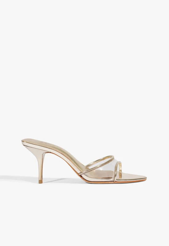 Elodie Vinyl Sandal 9 / Platinum / Leather