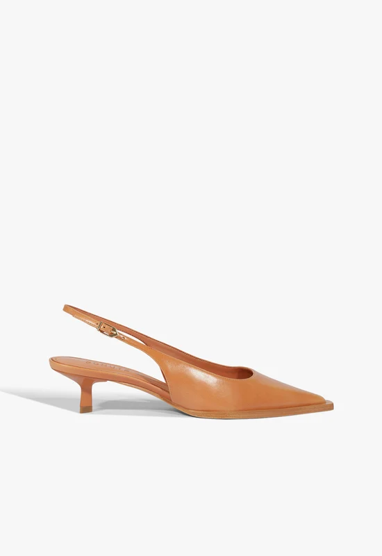 Daria Sling Leather Pump 7.5 / Earth Clay / Leather