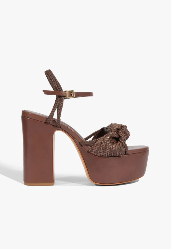 Kalina Platform Sandal 5 / Root Brown / Synthetic