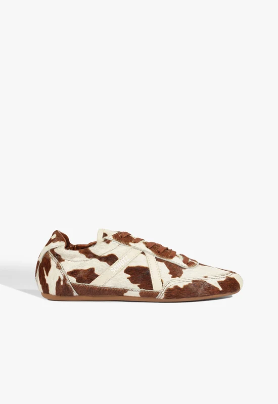 Eight Animal Print Leather Sneaker 7 / Animal Print / Hair Calf