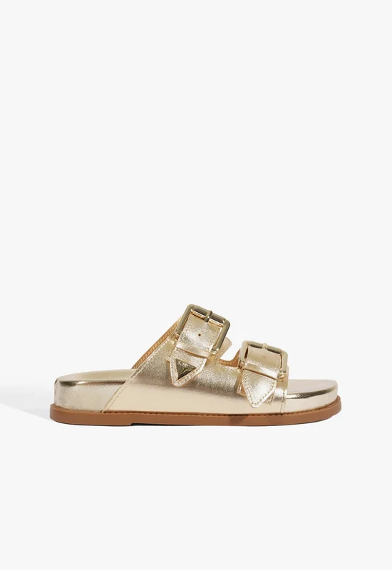 Naomi Metallic Sporty Sandal 6.5 / Platinum / Metallic