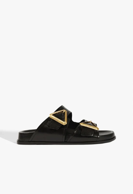 Erika Sporty Sandal 8.5 / Black / Leather