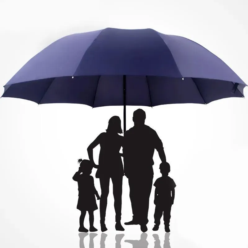 5x Guarda-chuva Grande Duploreforçado Sombrinha Preto Unisse