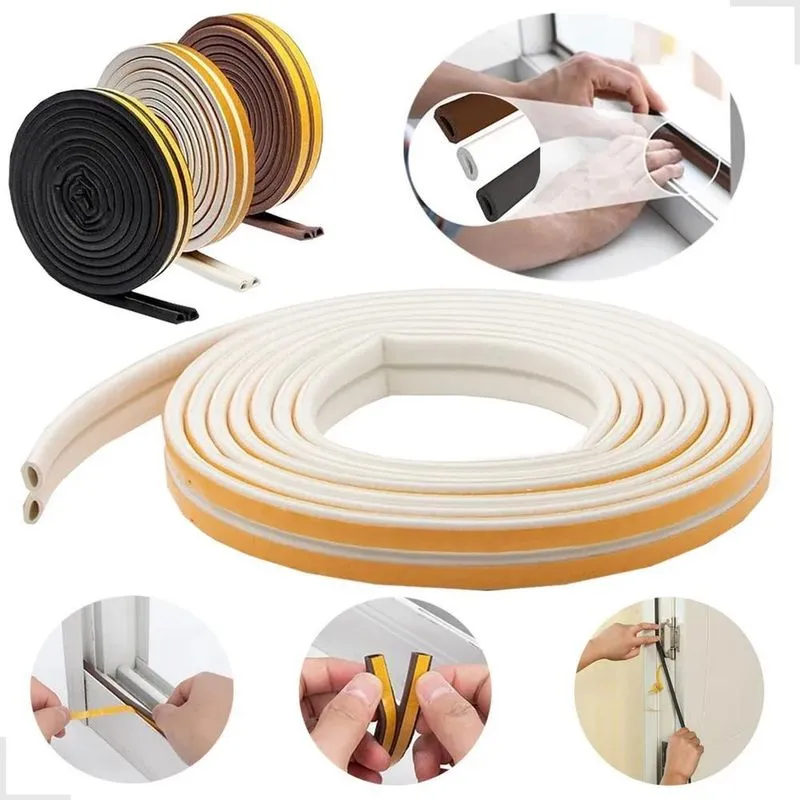 3x Fita Adesiva Veda Frestas Janela Porta Vedação 4mm 6 Metr