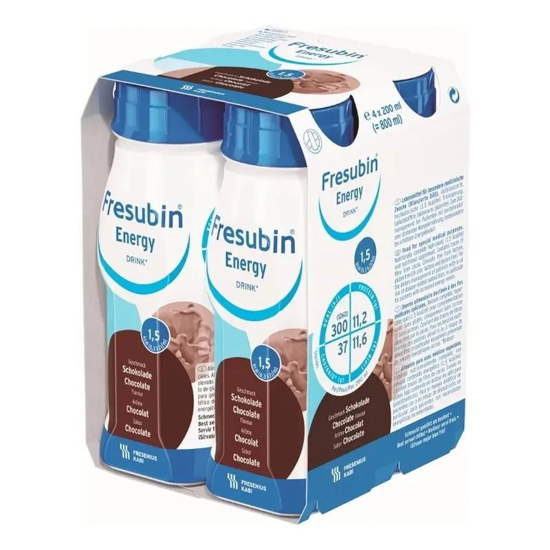 Fresubin Energy Drink 200ml - Chocolate - Kit Com 4