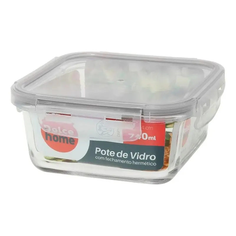 5x Pote Hermético De Vidro - Marmita -micro-ondas -forno 740
