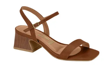 Vizzano Sandalia Casual Salto Baixo Bloco 6558.101 Mocca