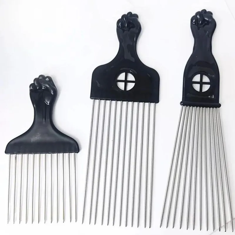 3x Kit 3 Pente Garfo Afro Black Power Penteado