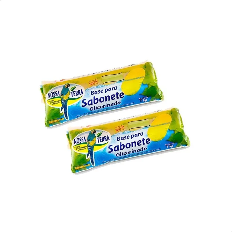2x 2 Base Glicerina Transparente Para Sabonete Nossa Terra F