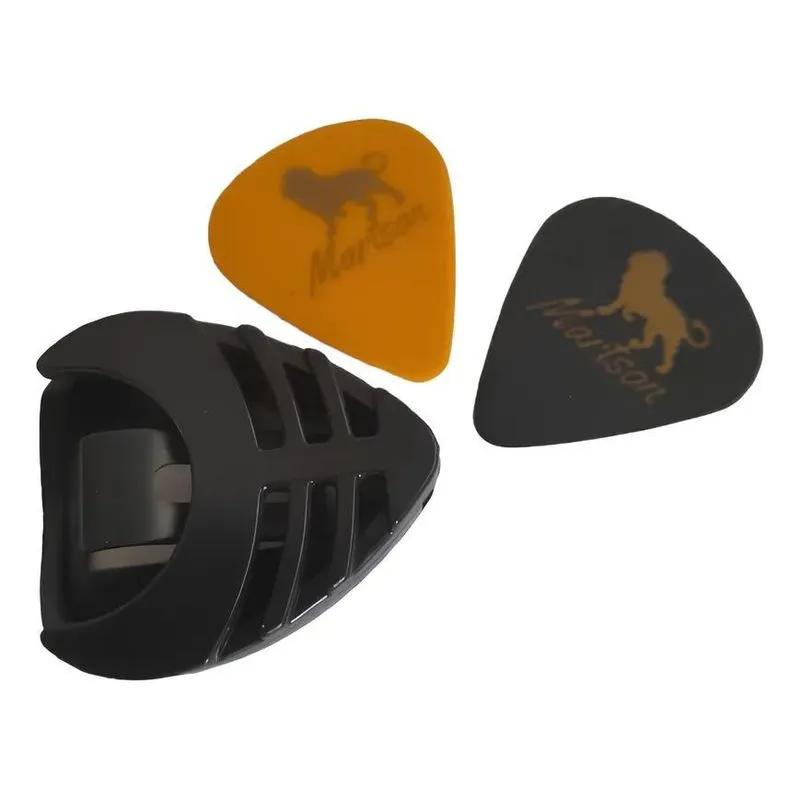2x Porta Palhetas Com 2 Palhetas Para Violão Guitarra Ukulel