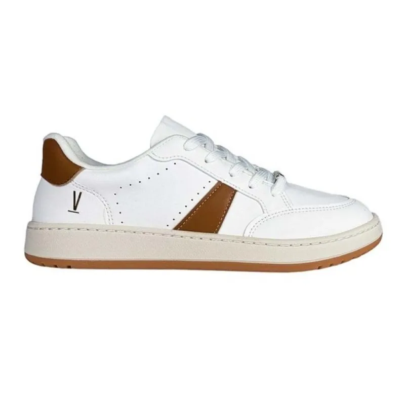 Tênis Vizzano Casual com Detalhe Lateral 39 / Branco/Caramelo
