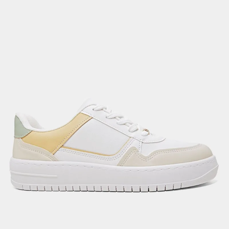 Tênis Vizzano Casual Feminino - Feminino - Branco+Verde