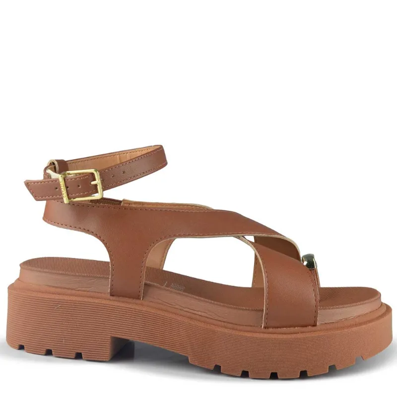 Sandália Flatform Vizzano Feminina Tratorada 6499.122 7286 PELICA MOOCA 37