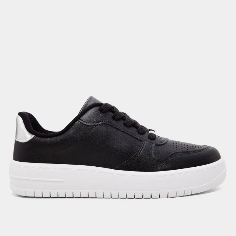 Tênis Vizzano Casual Feminino - Feminino - Preto+Prata