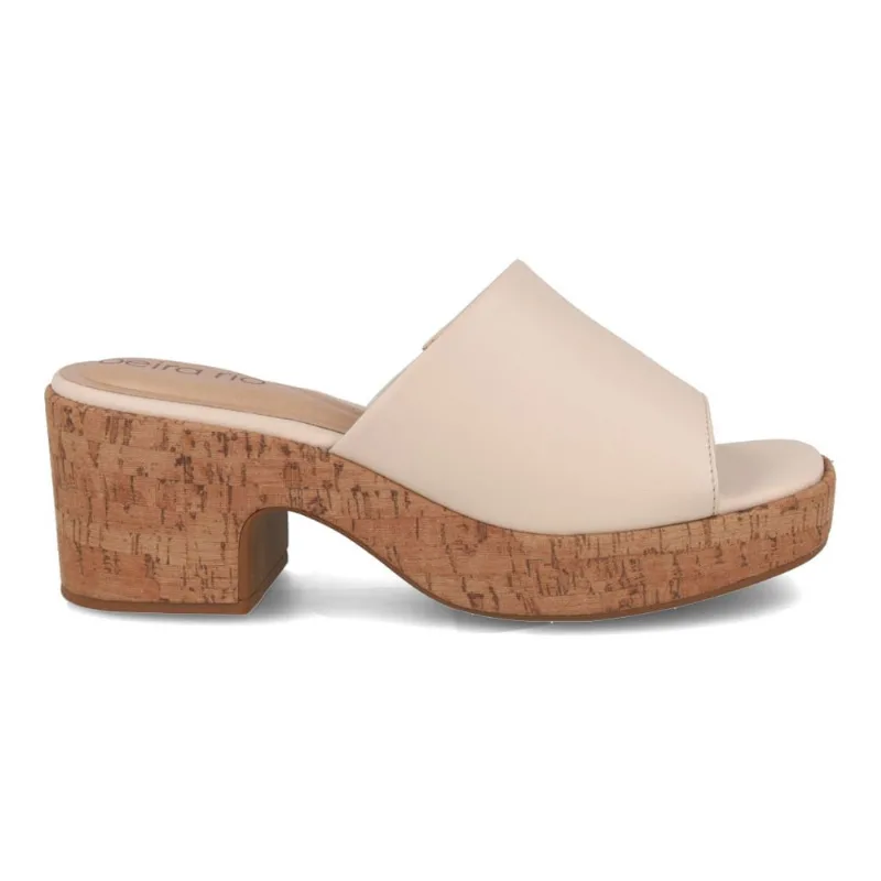Tamanco Beira Rio Com Salto Bloco Creme Feminino OSTRA/NATURAL - 38