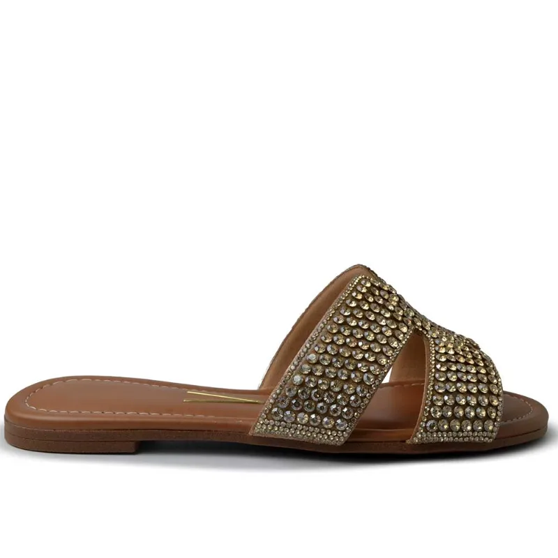 Sandália Rasteira Vizzano Feminina 6371.1005 30758 BEGE/CAMEL 39